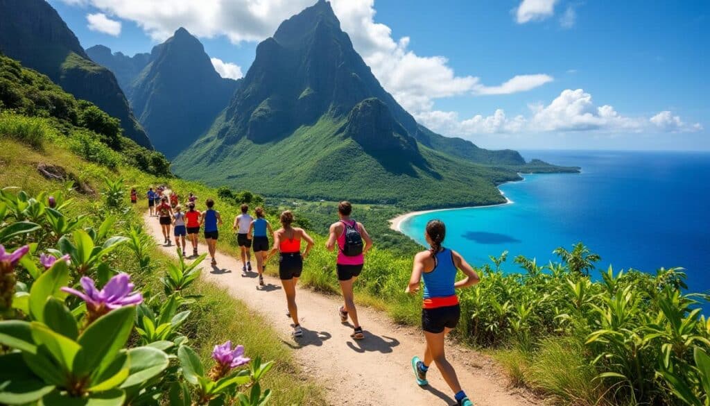 lecauchois remporte l'ultra trail de moorea tandis que villa gongora termine deuxième malgré un détour imprévu.